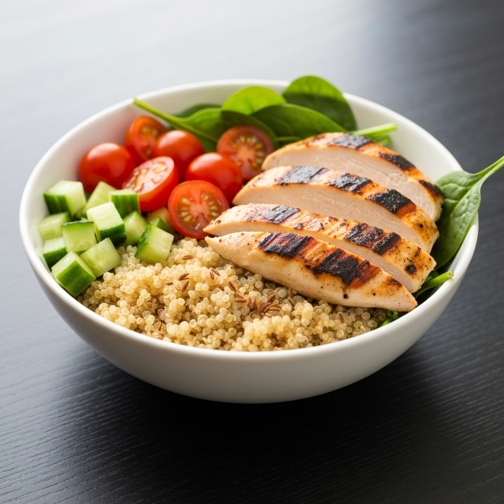 Bowl de Quinoa com Frango Grelhado - Receita Fitness